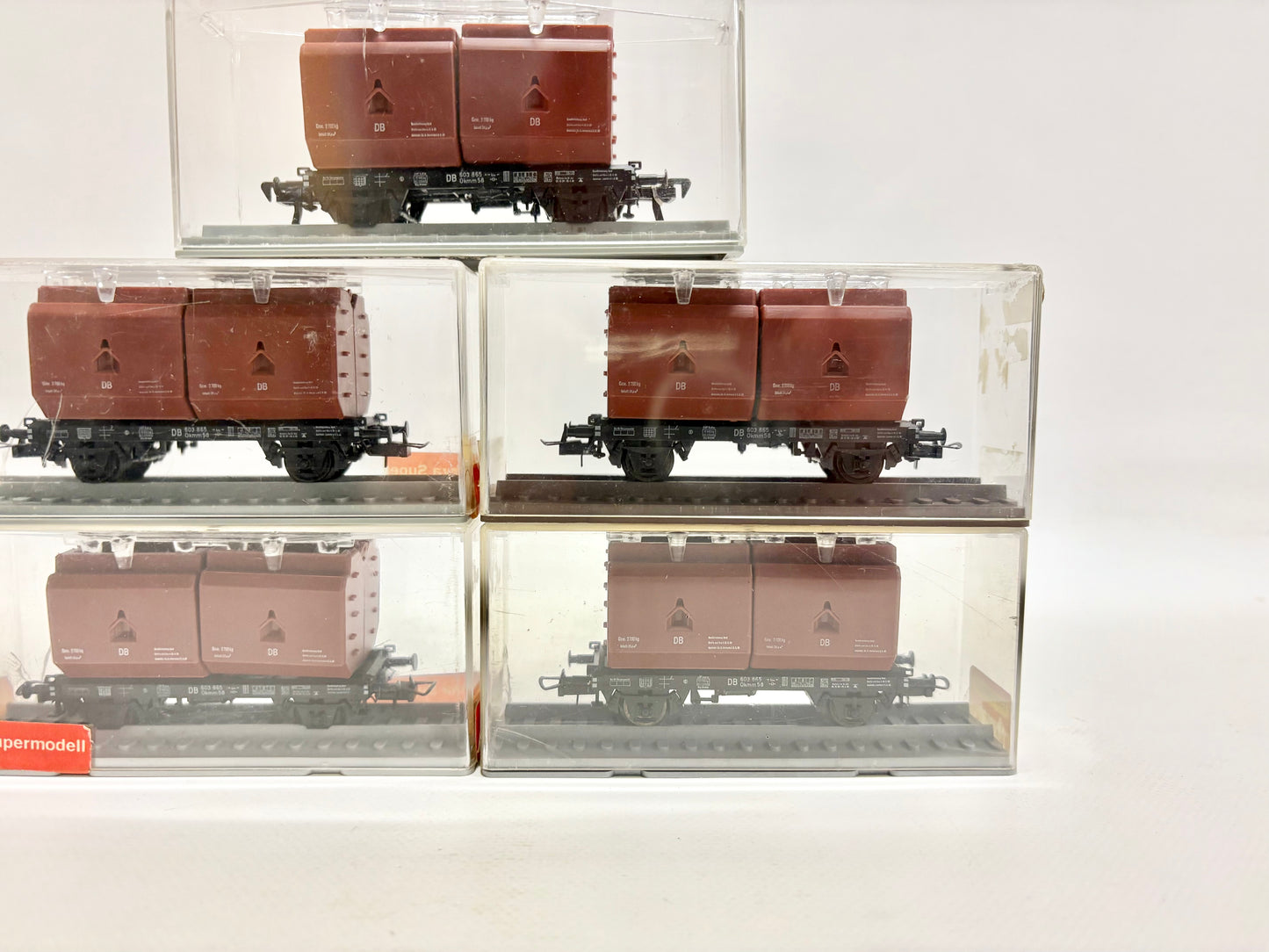 RÖWA + Trix Express 2046 3466 5x Kübelwagen DB H0