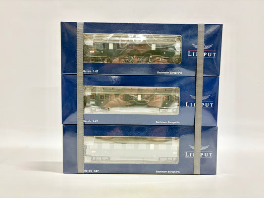 Liliput L334560 L334561 L334562 3x Eilzugwagen Personenwagen Baden H0