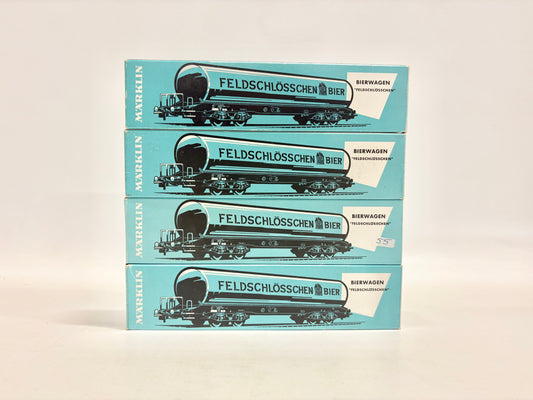 Märklin 4x 4632 Wagen-Set Kesselwagen "Feldschlösschen" SBB AC H0