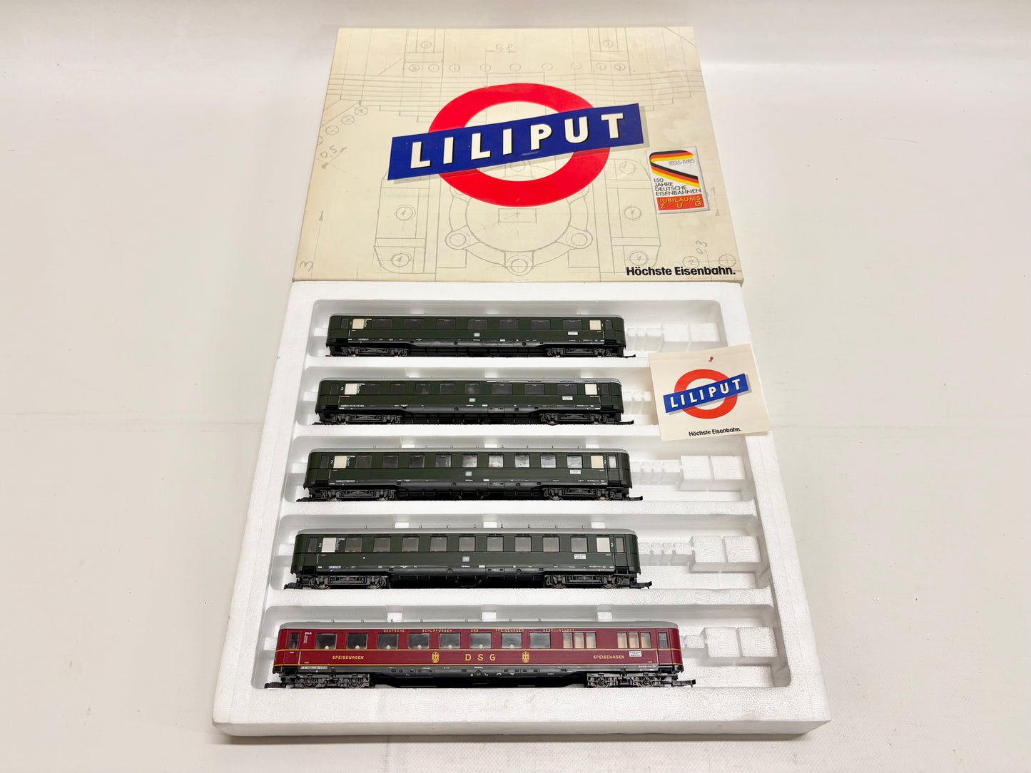 Liliput 834 Wagen-Set Schürzenwagen Personenwagen DB DC H0