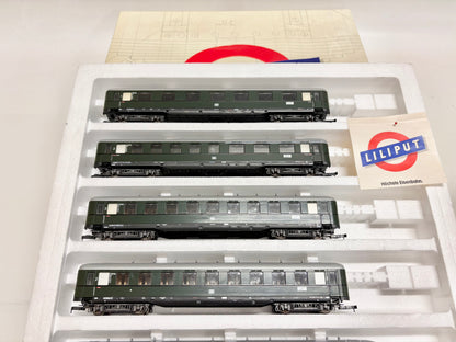 Liliput 834 Wagen-Set Schürzenwagen Personenwagen DB DC H0