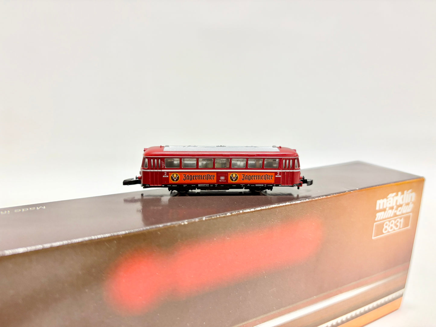 Märklin Mini Club 8831 Dieseltriebwagen Br 798 Schienenbus "Jägermeister" DB Spur Z