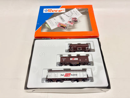 Roco 44105 Wagen-Set Güterwagen ÖBB Rail DC H0