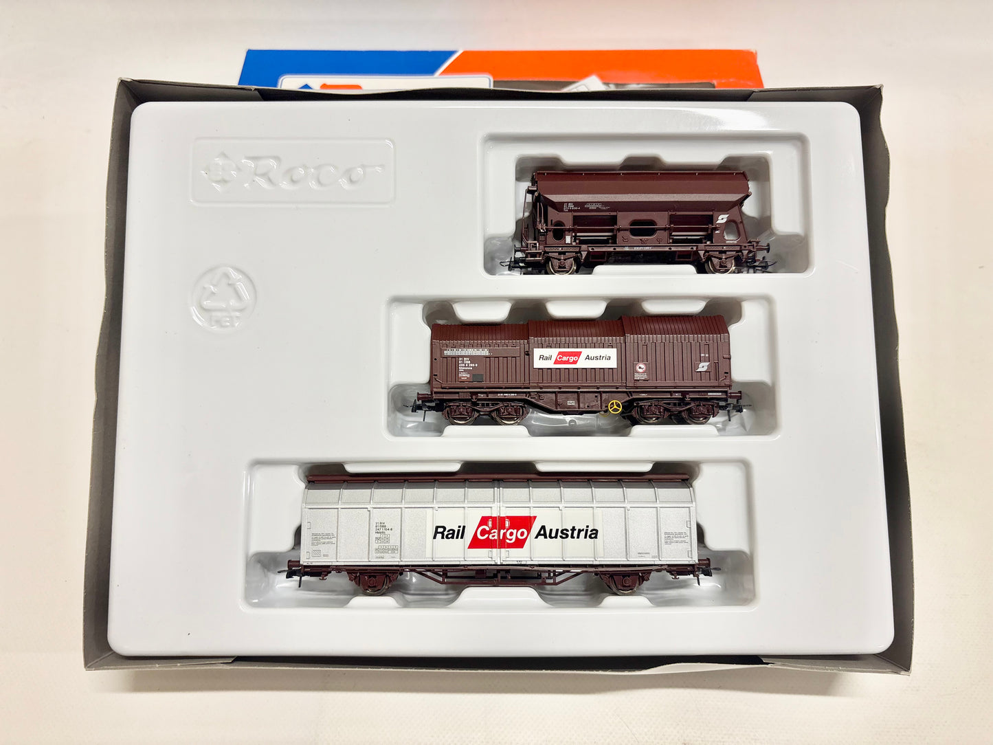 Roco 44105 Wagen-Set Güterwagen ÖBB Rail DC H0