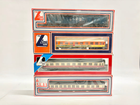 Lima 4x Personenwagen Schnellzugwagen H0