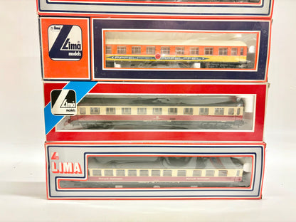 Lima 4x Personenwagen Schnellzugwagen H0