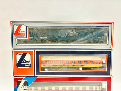 Lima 4x Personenwagen Schnellzugwagen H0