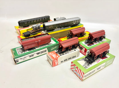 Fleischmann 1960er Jahre Konvolut Personen- & Güterwagen DB H0