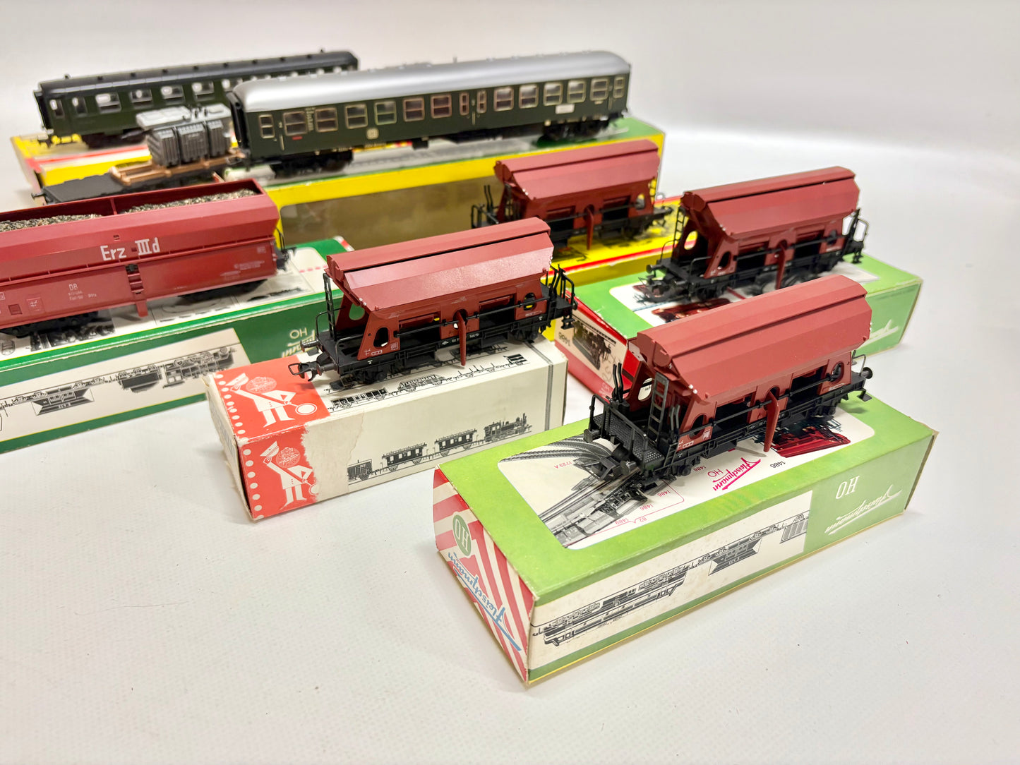 Fleischmann 1960er Jahre Konvolut Personen- & Güterwagen DB H0