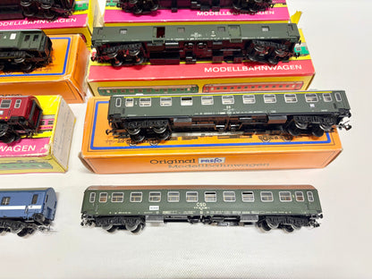 Schicht + Prefo 8x Personenwagen Schnellzugwagen DDR MAV DR H0