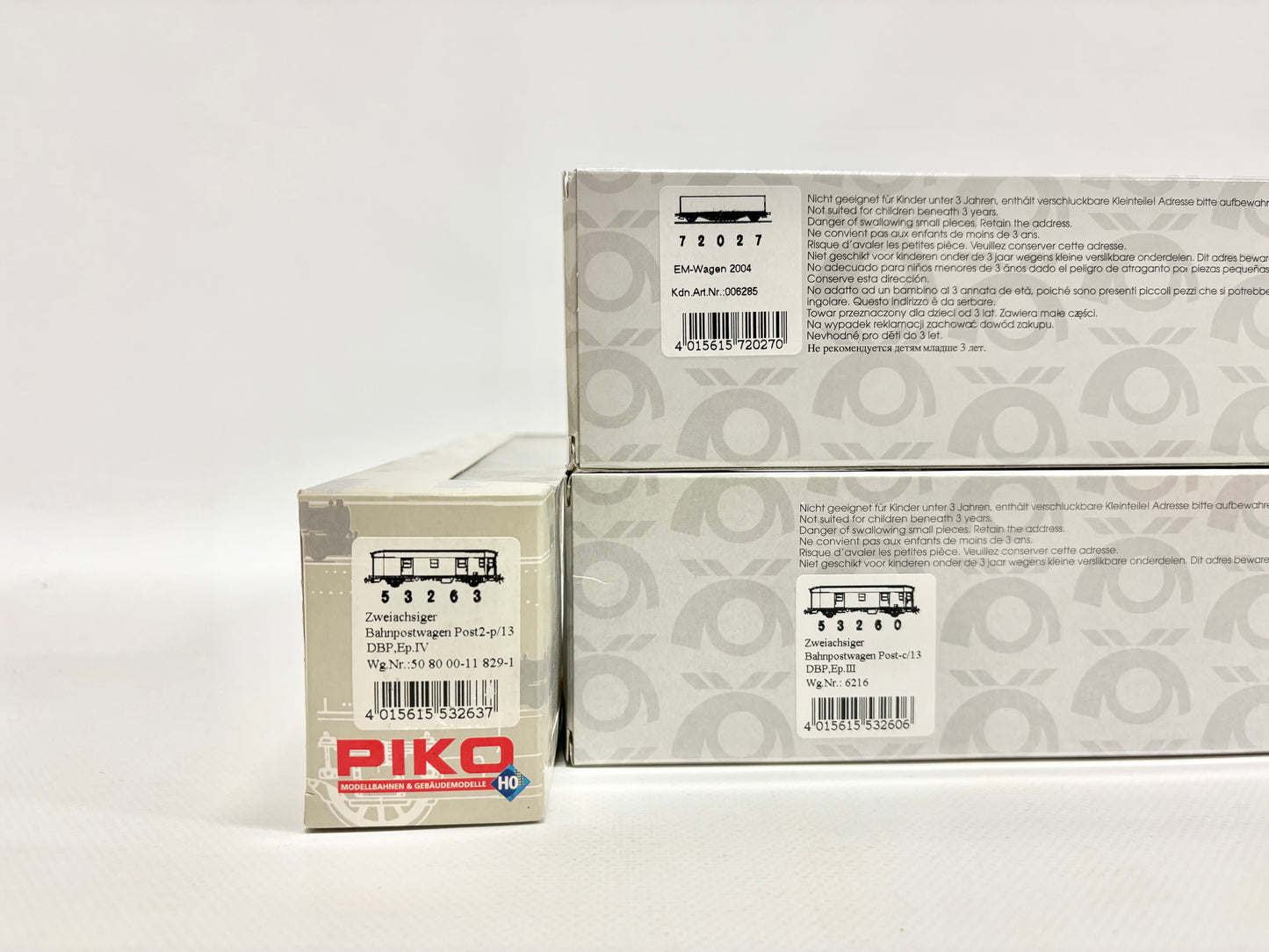 Piko 53263 72027 53260 3x Güterwagen DC H0