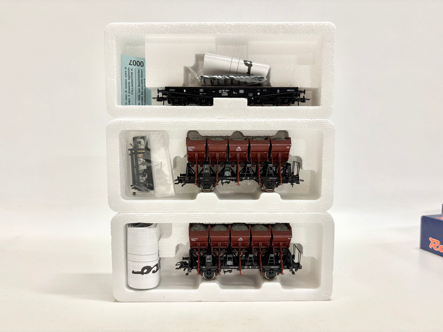 Roco 67701 46380 3x Güterwagen Schotterwagen Schwerlastwagen DB H0