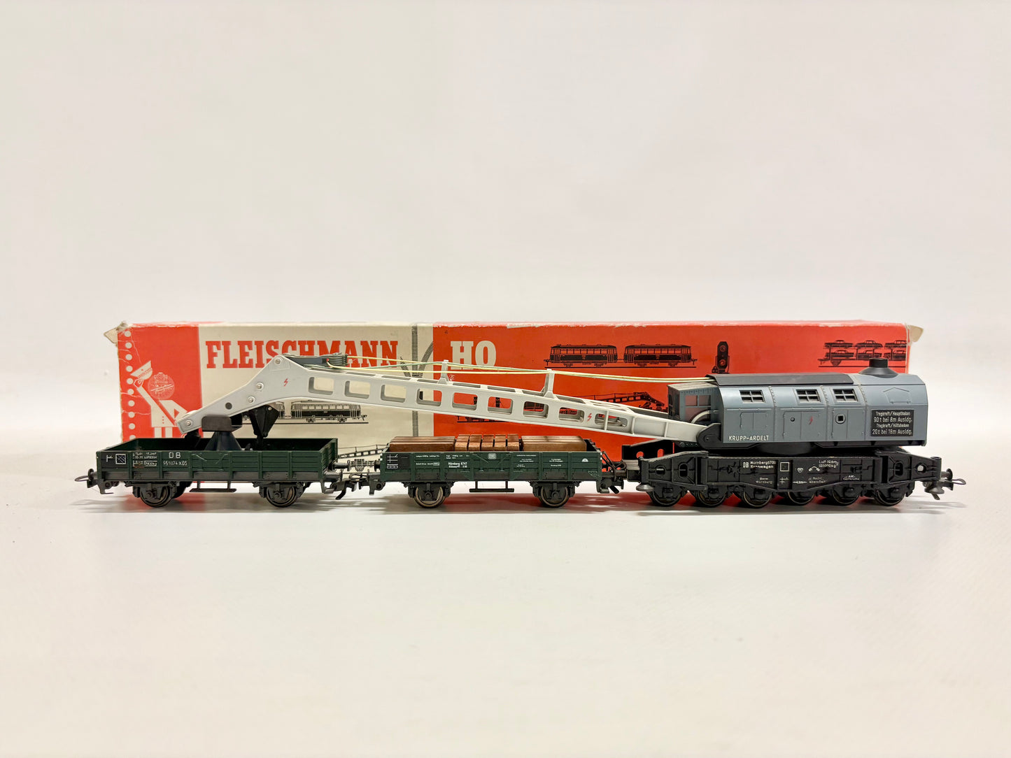 Fleischmann 5595 Dampfkranwagen Kranzug Krupp-Ardelt DB H0
