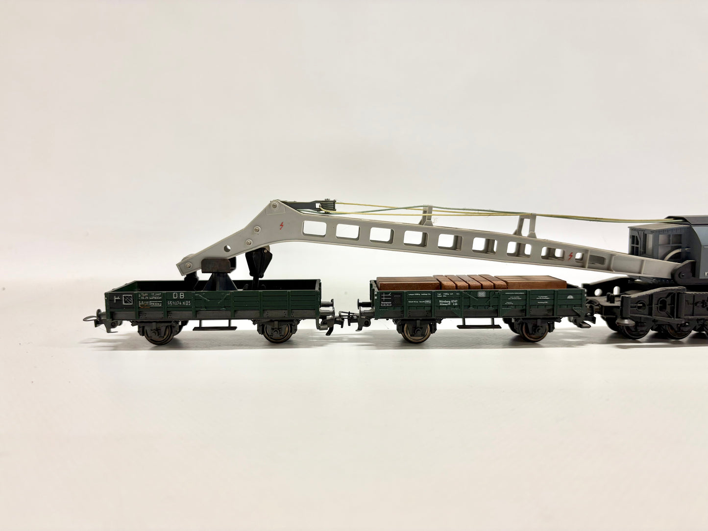 Fleischmann 5595 Dampfkranwagen Kranzug Krupp-Ardelt DB H0