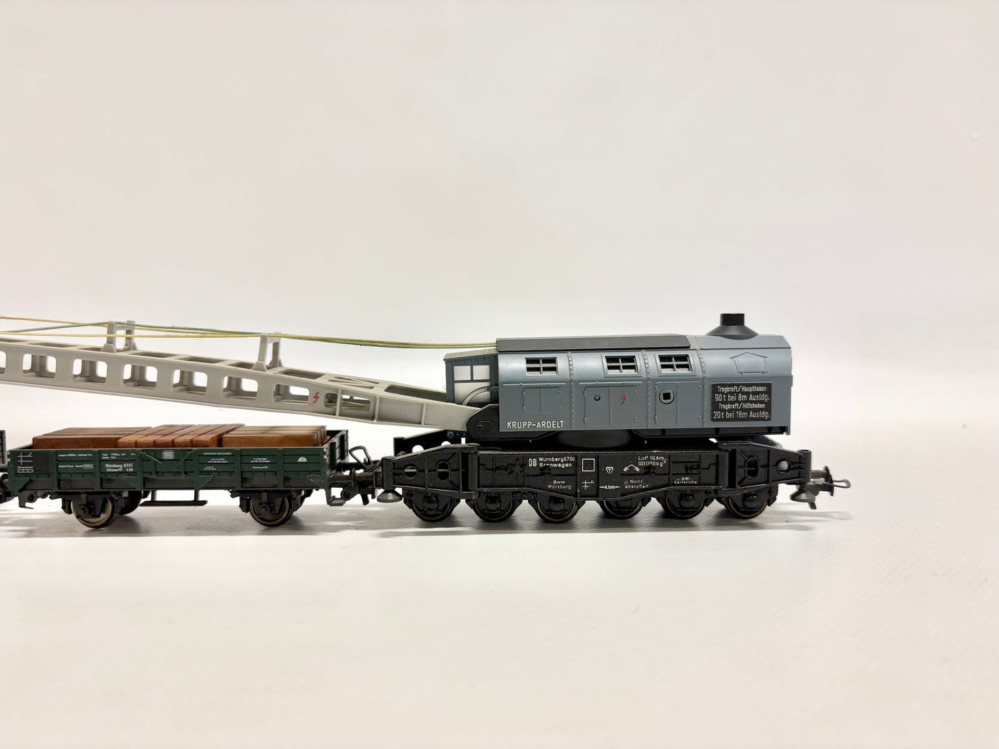 Fleischmann 5595 Dampfkranwagen Kranzug Krupp-Ardelt DB H0