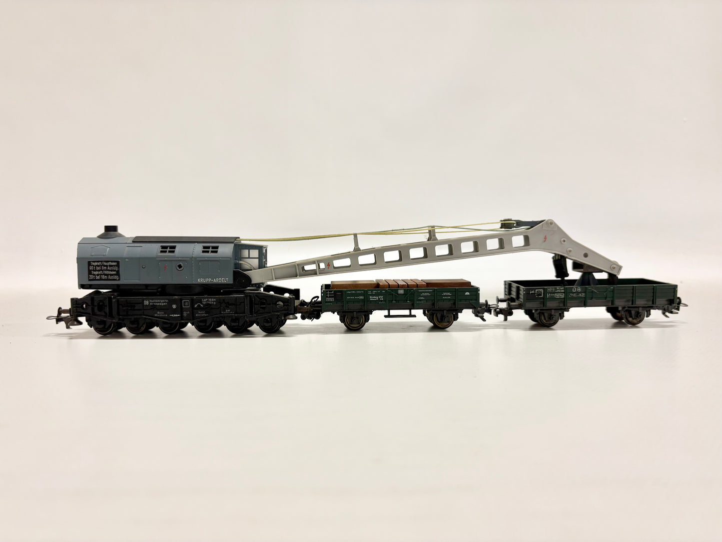 Fleischmann 5595 Dampfkranwagen Kranzug Krupp-Ardelt DB H0