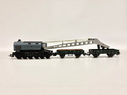 Fleischmann 5595 Dampfkranwagen Kranzug Krupp-Ardelt DB H0