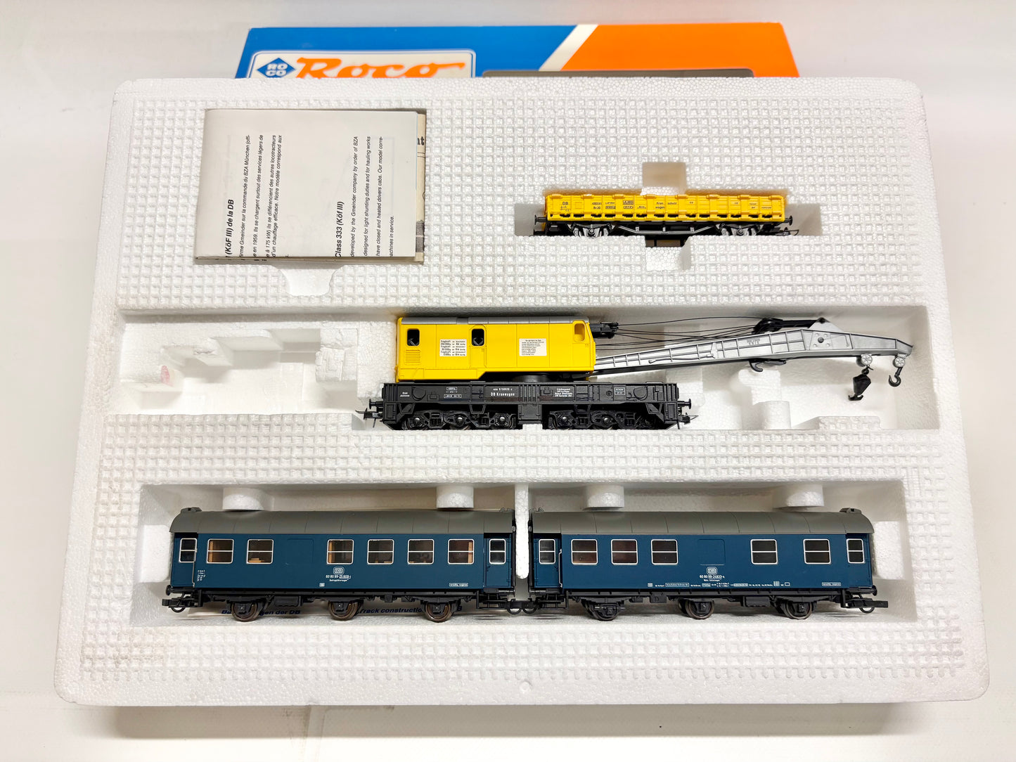 Roco 41057 Zugpackung *Ohne Lok!* Kranwagen-Zug DB H0