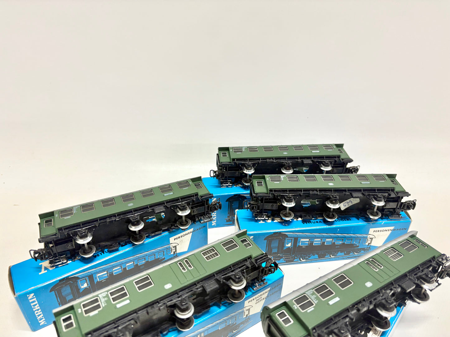 Märklin 5x 4080 4079 Wagen-Set Umbauwagen DB AC H0