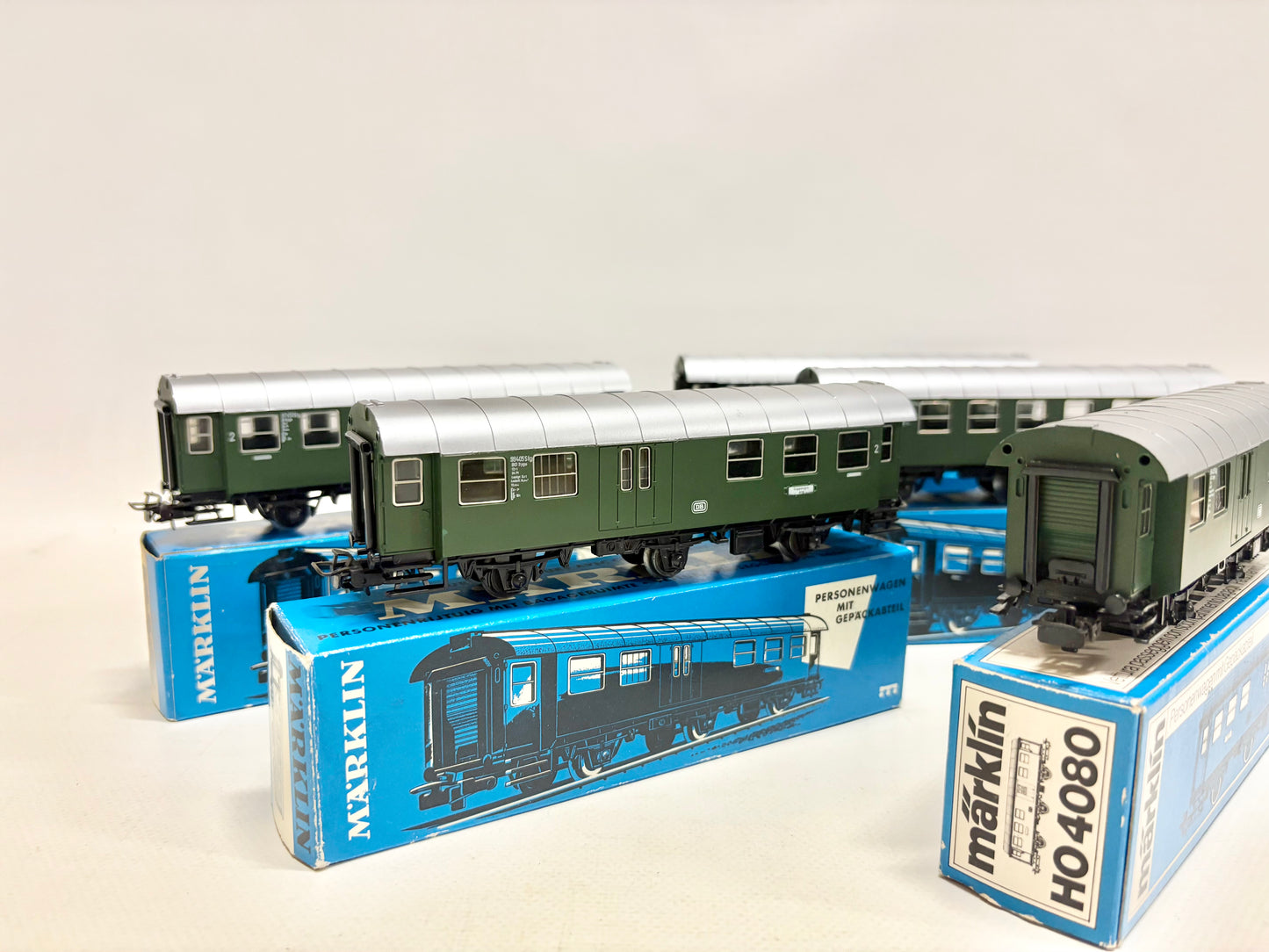 Märklin 5x 4080 4079 Wagen-Set Umbauwagen DB AC H0