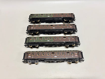 Fleischmann 5852K 5853K Personenwagen mit Innenbeleuchtung K.P.E.V. H0