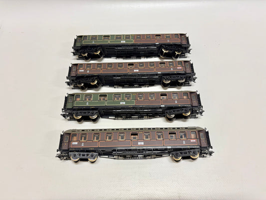Fleischmann 5852K 5853K Personenwagen mit Innenbeleuchtung K.P.E.V. H0