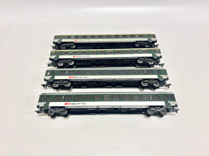 Märklin 4x SBB Personenwagen Konvolut H0
