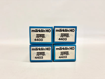 Märklin 4x 4403 Wagen-Set gedeckt DSB AC H0