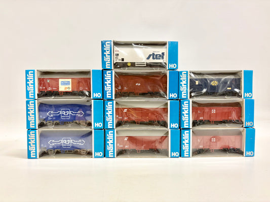Märklin Wagen-Set 10x Güterwagen Konvolut AC H0
