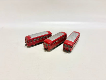 Märklin 3x 4018 Schienenbus-Beiwagen DB AC H0