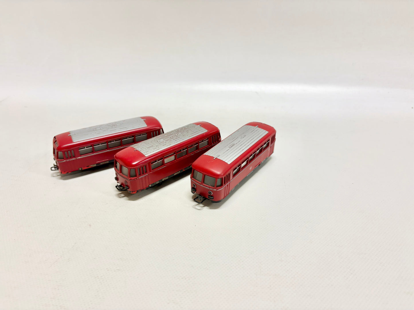 Märklin 3x 4018 Schienenbus-Beiwagen DB AC H0