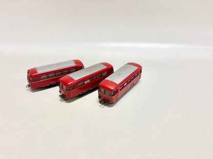 Märklin 3x 4018 Schienenbus-Beiwagen DB AC H0
