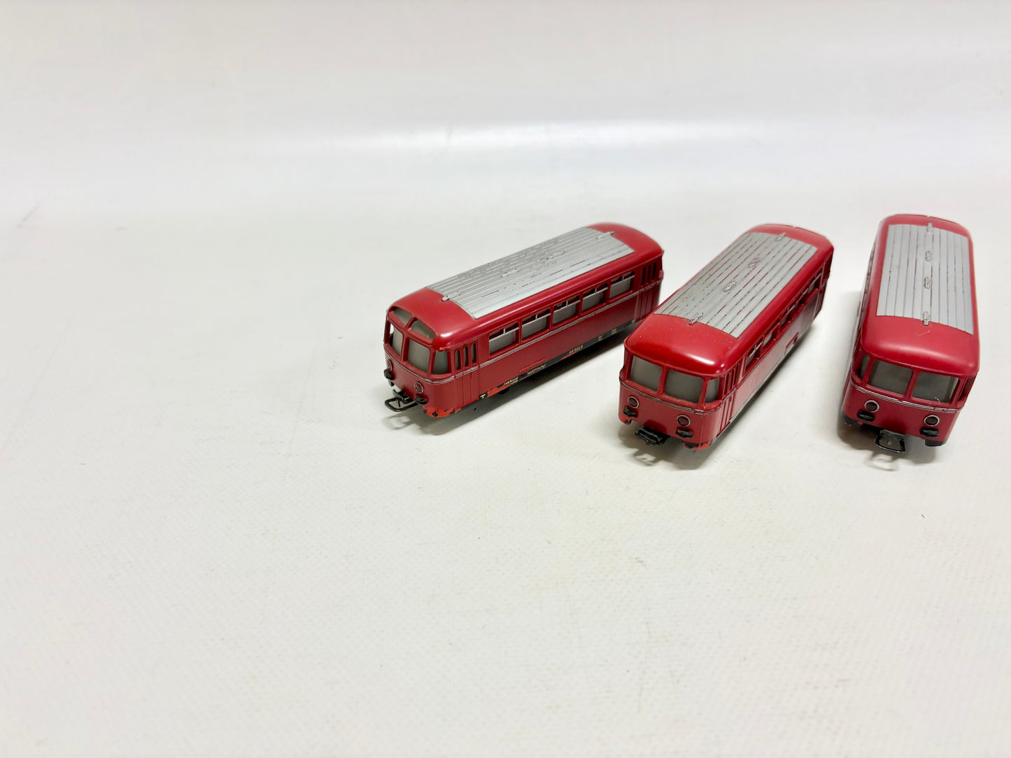 Märklin 3x 4018 Schienenbus-Beiwagen DB AC H0