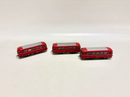Märklin 3x 4018 Schienenbus-Beiwagen DB AC H0