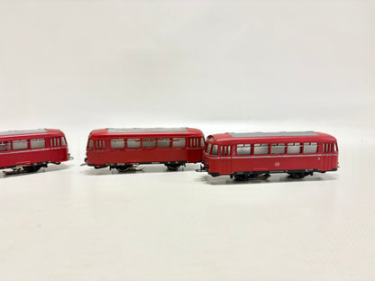 Märklin 3x 4018 Schienenbus-Beiwagen DB AC H0