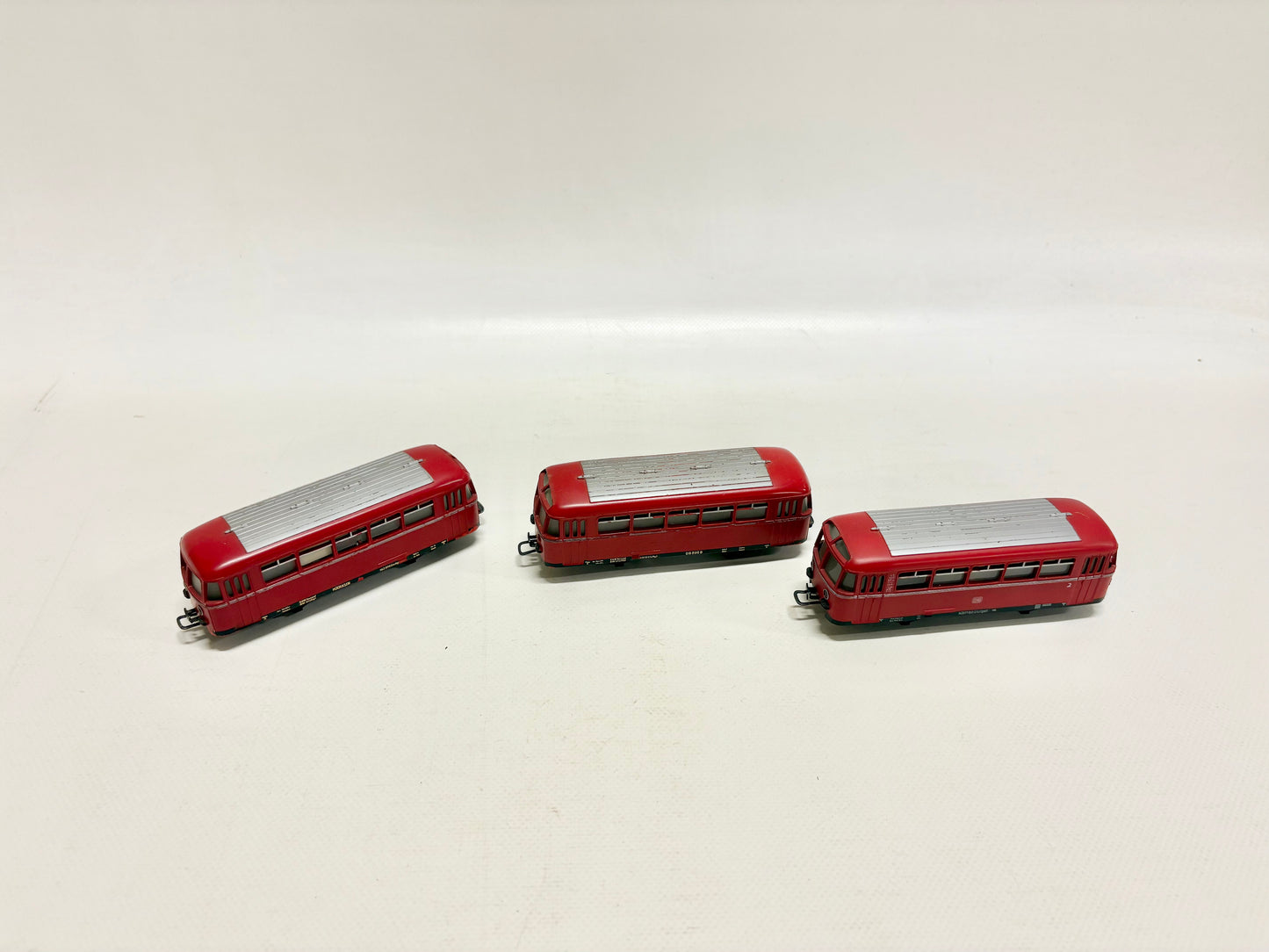 Märklin 3x 4018 Schienenbus-Beiwagen DB AC H0