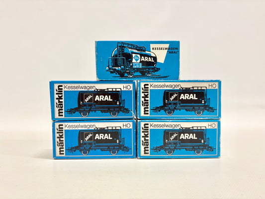 Märklin 5x 4646 Wagen-Set Kesselwagen "Aral" DB AC H0