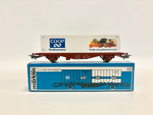 Märklin 4673 Güterwagen Containerwagen "Coop" SJ AC H0