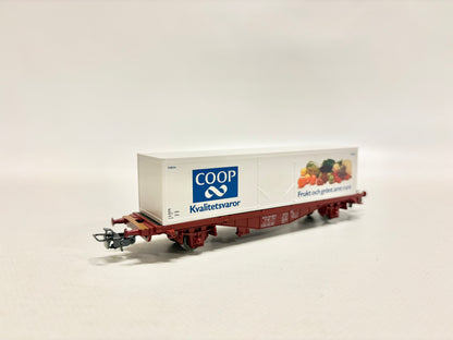 Märklin 4673 Güterwagen Containerwagen "Coop" SJ AC H0