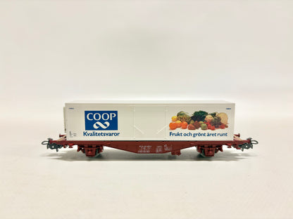 Märklin 4673 Güterwagen Containerwagen "Coop" SJ AC H0