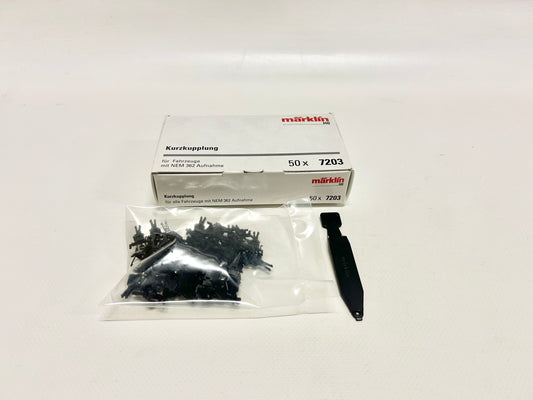 Märklin 50x 7203 Kurzkupplungen mit Entkuppler H0