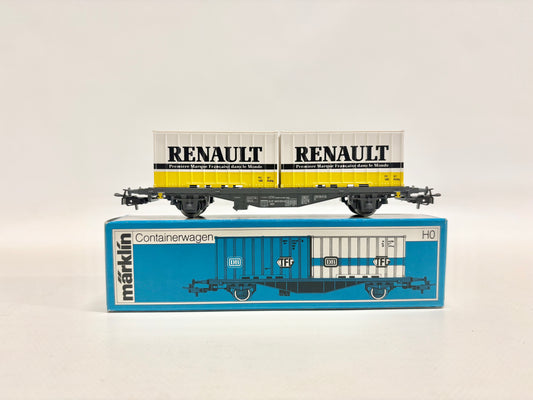 Märklin 4767 Güterwagen Containerwagen "Renault" SNCF AC H0