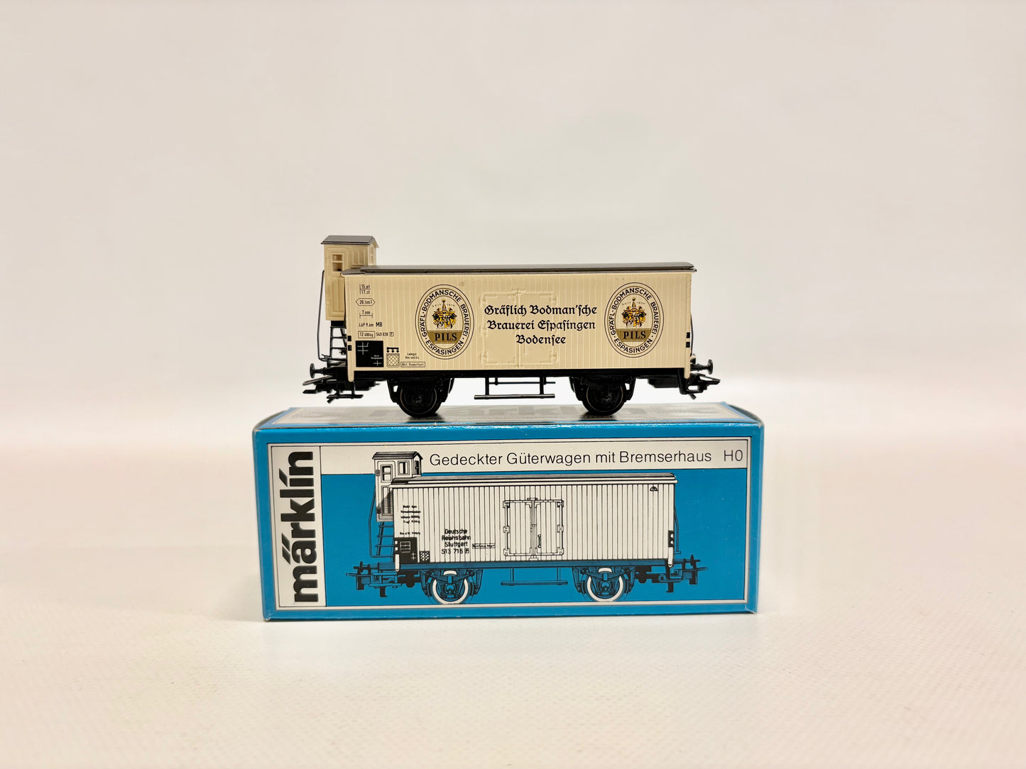 Märklin SoMo "Gräflich Bodmansche Brauerei Espasingen-Bodensee" Gedeckter Güterwagen DR AC H0