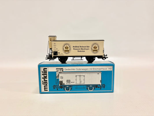 Märklin SoMo "Gräflich Bodmansche Brauerei Espasingen-Bodensee" Gedeckter Güterwagen DR AC H0