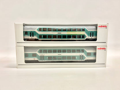 Märklin 43583 & 43581 Doppelstockpersonenwagen DB AC H0