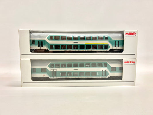 Märklin 43583 & 43581 Doppelstockpersonenwagen DB AC H0