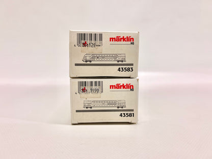Märklin 43583 & 43581 Doppelstockpersonenwagen DB AC H0