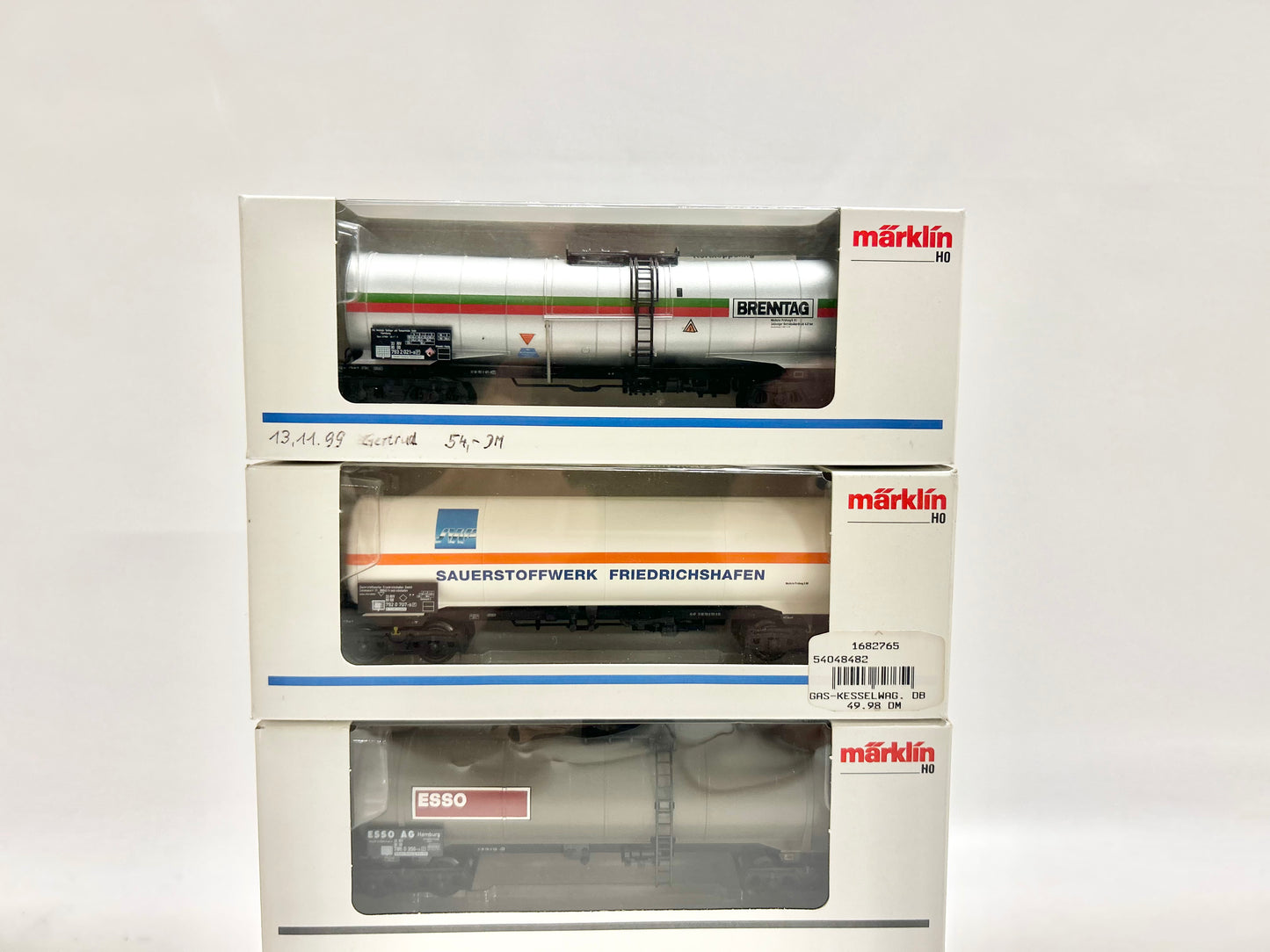 Märklin 48482 4753 4758 4754 4x Vierachsige Kesselwagen Güüterwagen DB AC H0