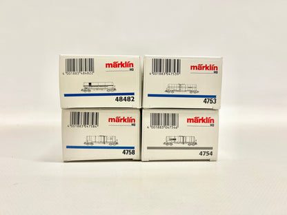 Märklin 48482 4753 4758 4754 4x Vierachsige Kesselwagen Güüterwagen DB AC H0