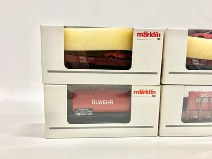 Märklin 4x 00752 Feuerwehr-Güterwagen DB AC H0